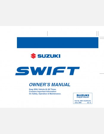 suzuki swift 2010 owners manual